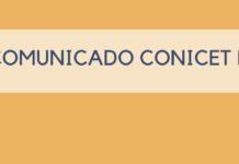 Importante COMUNICADO CONICET MAR DEL PLATA